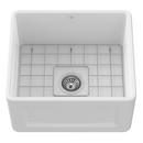 DXV Canvas White 20-1/8 x 18 in. No Hole Fireclay Single Bowl Dual Mount Kitchen Sink 