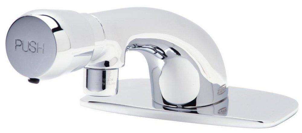 Zurn Polished Chrome Single Handle Metering Bathroom Sink Faucet 