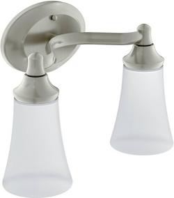 100W 2-Light Medium Base Bracket in Brushed Nickel