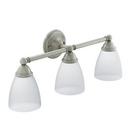 Moen Brushed Nickel 100W 3-Light Medium Bracket Fixture 