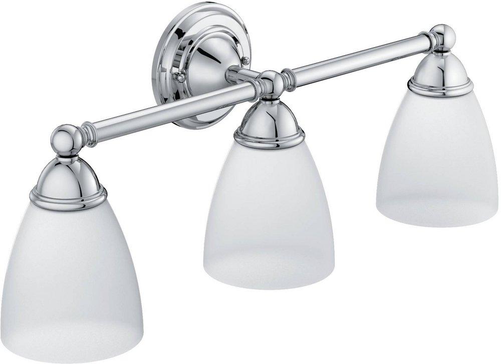 Moen Polished Chrome 100W 3-Light Medium Bracket Fixture 