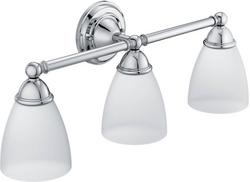 6-67/100 in. 100 W 3-Light Medium Bracket in Polished Chrome