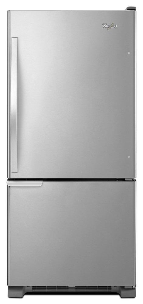 Whirlpool Stainless Steel 29-3/4 in. 19 cu. ft. Bottom Mount Freezer and Full Refrigerator 