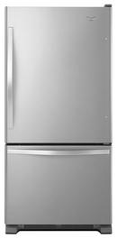 Whirlpool Monochromatic Stainless Steel 32-5/8 in. 22 cu. ft. Bottom Mount Freezer and Full Refrigerator 