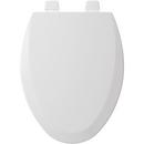 Bemis White Elongated Closed Front with Cover 