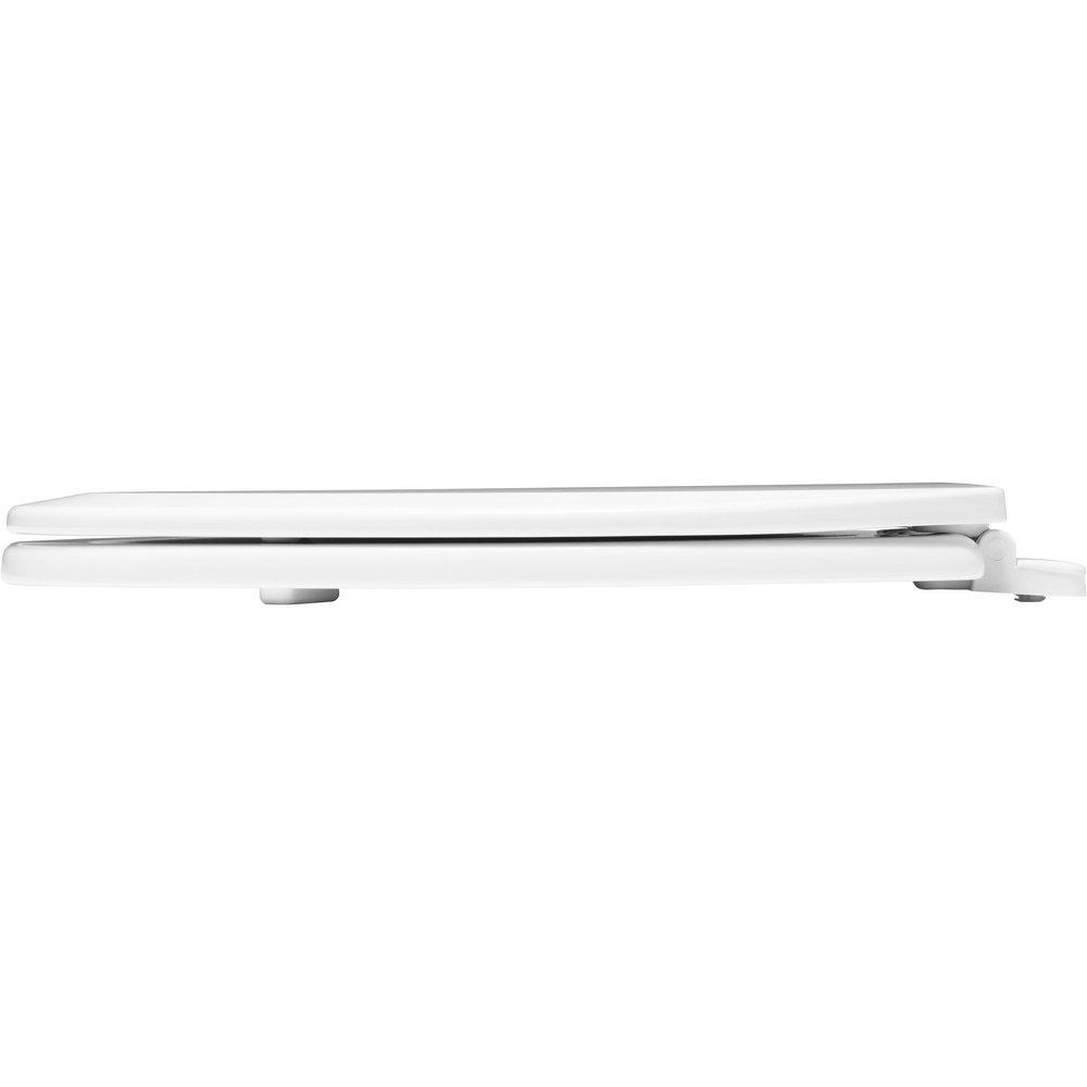 Bemis White Elongated Closed Front with Cover 