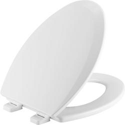 Elongated Closed Front Toilet Seat with Cover in White