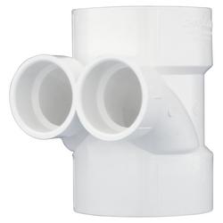 3 x 1-1/2 in. PVC DWV Horizontal Twin Tee