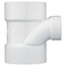 White PVC DWV Horizontal Twin Tee 