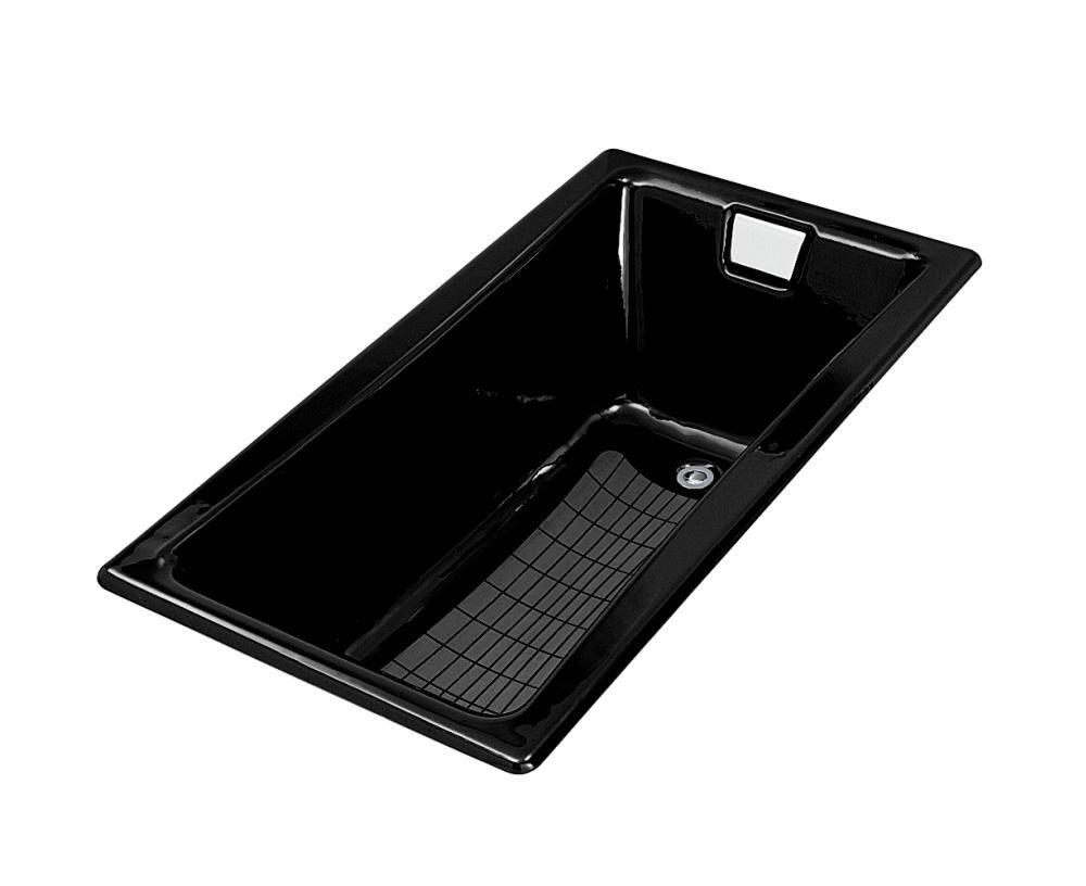 Black 60 X 32 Tea-For-Two Cast Iron Bath 