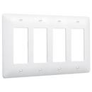 TayMac Textured White 4-Gang Wall Plate 