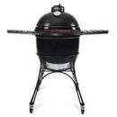 Charcoal Freestanding Grill with Cart and Accessory in Black