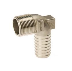 1 in. MPT x Barbed 304 Stainless Steel 90 Degree Elbow