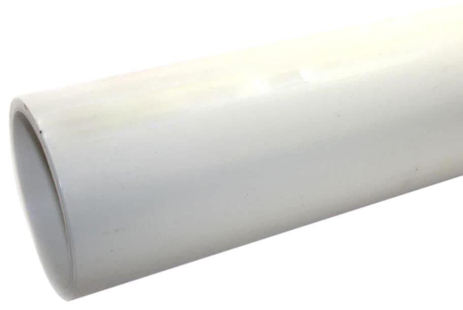 White 10 ft. Plain End Schedule 40 Plastic Drainage Pipe 