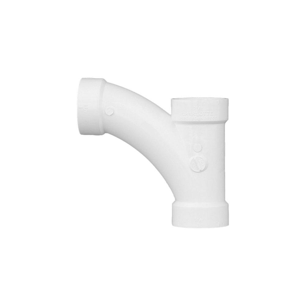 White PVC DWV Combination Wye 