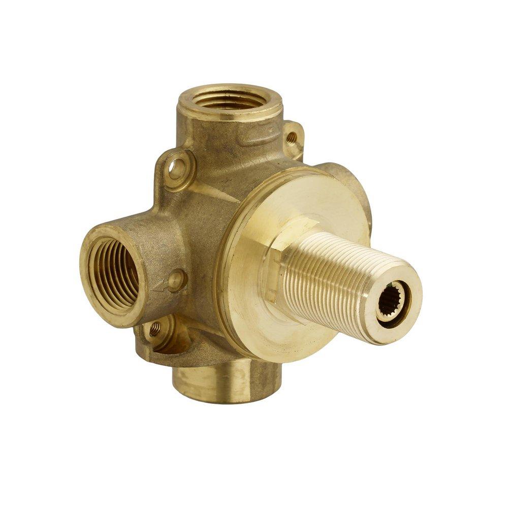 DXV Rough Brass 1.5 gpm 3-Way In-Wall Diverter Rough-In Valve in Rough Brass 