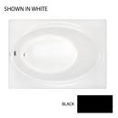 60 x 42 in. Drop-In Bathtub with End Drain in Black