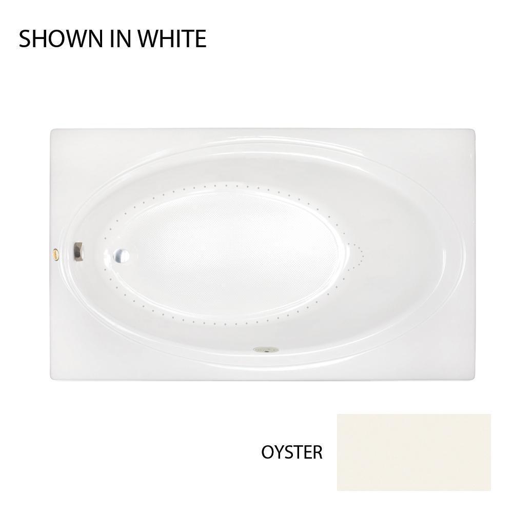 JACUZZI&reg; Oyster 72 x 42 in. Acrylic Rectangle Skirted Air Bathtub with Right Drain and J2 Basic Control 