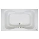 60 x 42 in. Air Bath Drop-In Bathtub with Center Drain in White