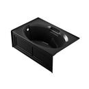 60 x 36 in. Acrylic Rectangle Skirted Air Bathtub with Left Drain and J2 Basic Control in Black