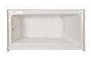 60 x 36 in. 6-Jet Acrylic Rectangle Skirted Whirlpool Bathtub with Right Drain and Manual On or Off in White