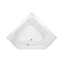 60 x 60 in. Acrylic Corner Drop-In Air Bathtub with Left Drain with Center Drain and J2 Basic Control in White