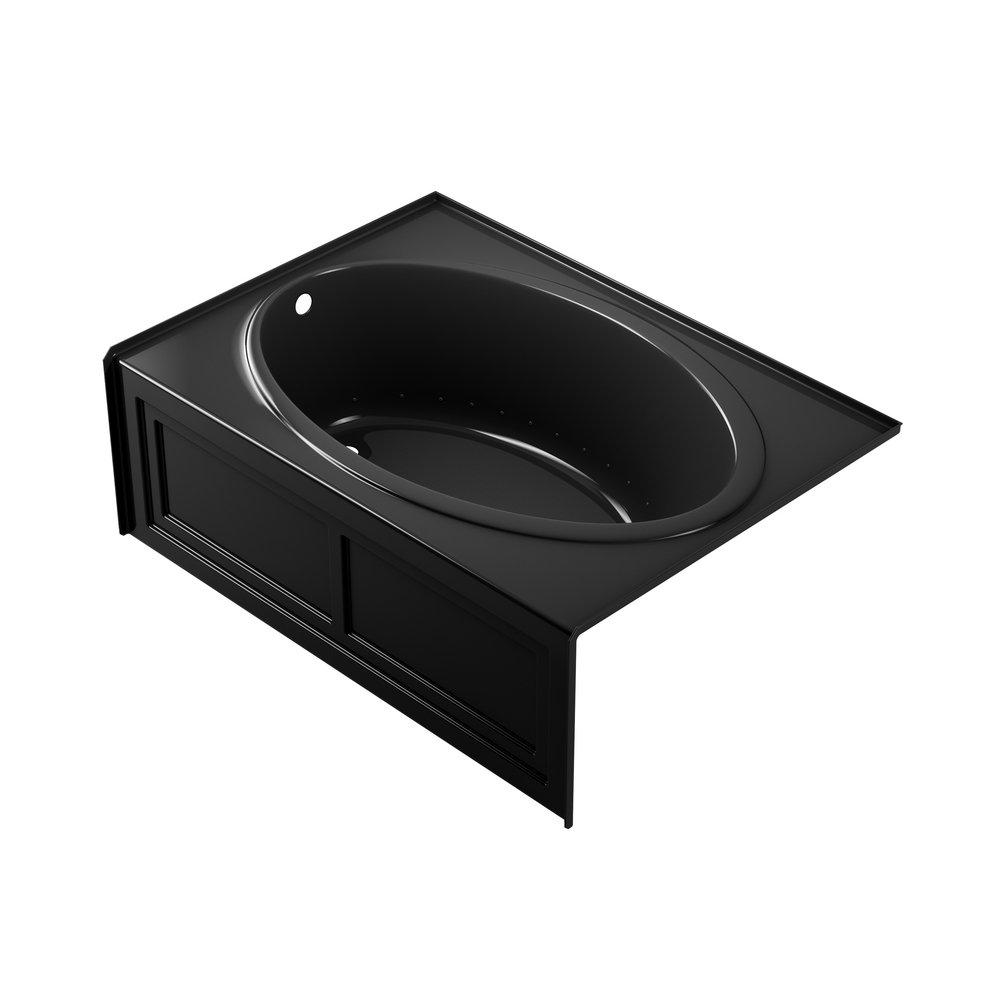JACUZZI&reg; Black 60 x 42 in. Air Bath Alcove Bathtub 
