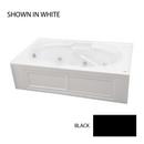 72 x 42 in. Acrylic Rectangle Skirted Whirlpool Bathtub with Right Drain and J2 Basic Control in Black