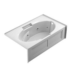 60 x 32 in. Air Bath Drop-In Bathtub with End Drain in White