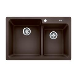 33 in. Dual Mount Composite Double Bowl Kitchen Sink in Cafe