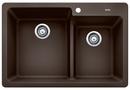 33 x 22 in. 1-Hole Composite Double Bowl Dual Mount Kitchen Sink in Cafe Brown