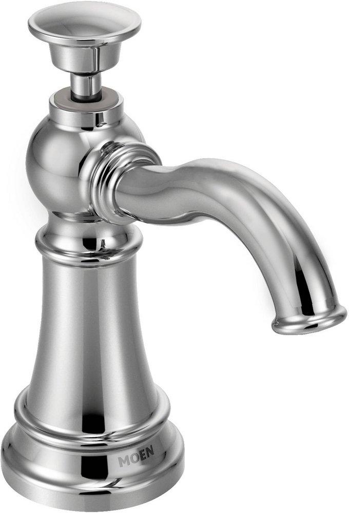 Moen Polished Chrome 18 oz. Deck Mount Metal Soap and Lotion Dispenser 