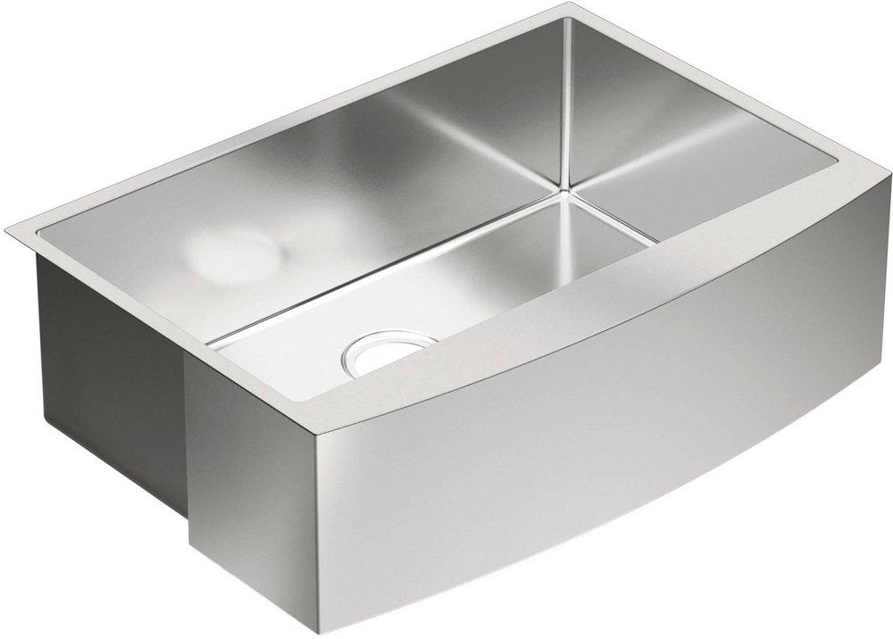 Moen Brushed Stainless Steel 30 x 21 in. No Hole Stainless Steel Single Bowl Undermount Kitchen Sink 