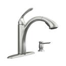 Single Lever Handle Low Arc Kitchen Sink Faucet in Spot Resist Stainless Steel