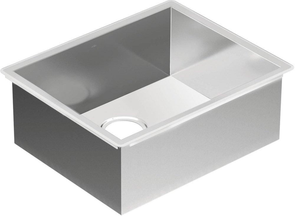 Moen Brushed Stainless Steel 22 x 18 in. No Hole Stainless Steel Single Bowl Undermount Kitchen Sink 