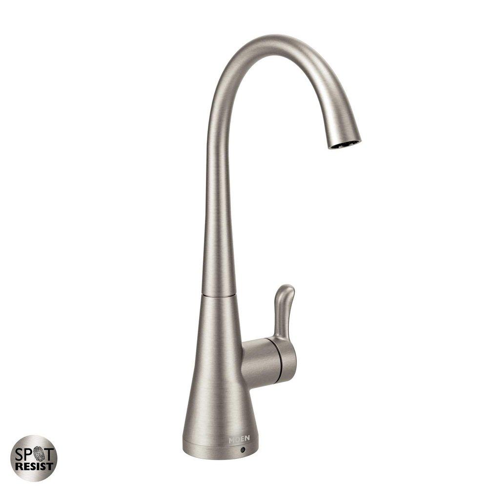 Moen Spot Resist Stainless 1.5 gpm 1 Hole Deck Mount Beverage Faucet with Single Lever Handle 