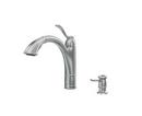 Moen Spot Resist Stainless 1.5 gpm 2-Hole Deck Mount Kitchen Sink Faucet with Single Lever Handle and High Arc Pull-Out Spout 