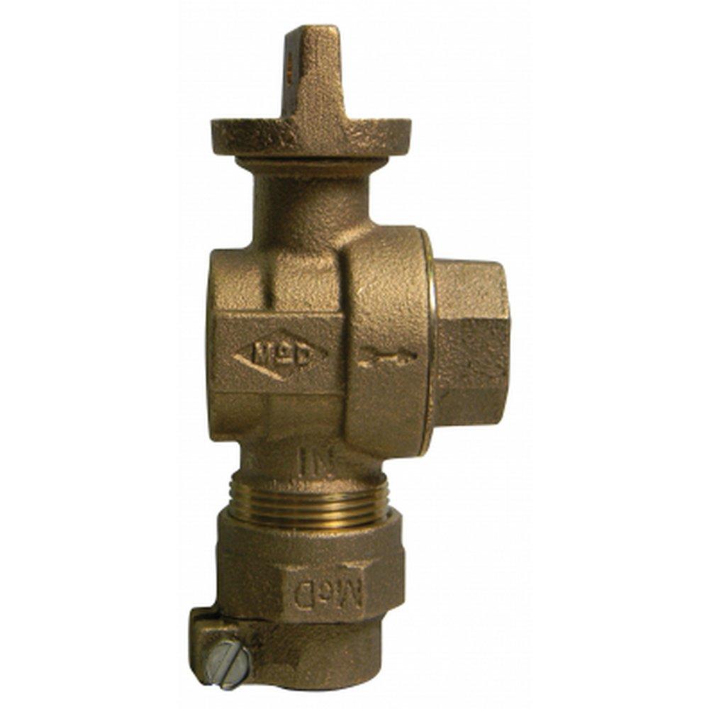 A.Y. McDonald FIP x PVC Brass Ball Valve Curb Stop 