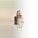 15-1/2 x 7-1/2 in. 100W Medium Lantern in Aged Brass and Forged Black