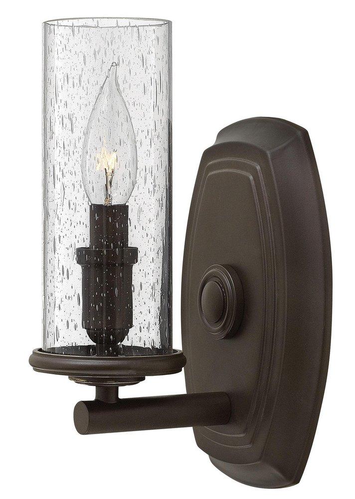 Hinkley Oil Rubbed Bronze 5-3/4 in. 60W 1-Light Candelabra E-12 Wall Sconce 