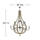 Fredrick Ramond Iron Rust 60W 12-Light Candelabra E-12 Base Chandelier 