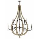 Fredrick Ramond Iron Rust 60W 12-Light Candelabra E-12 Base Chandelier 