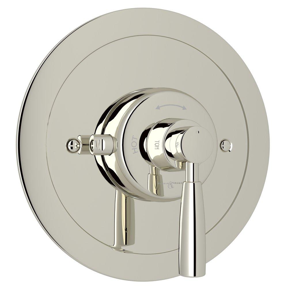 Perrin & Rowe&reg; Polished Nickel Single Lever Handle Thermostatic Valve Trim 