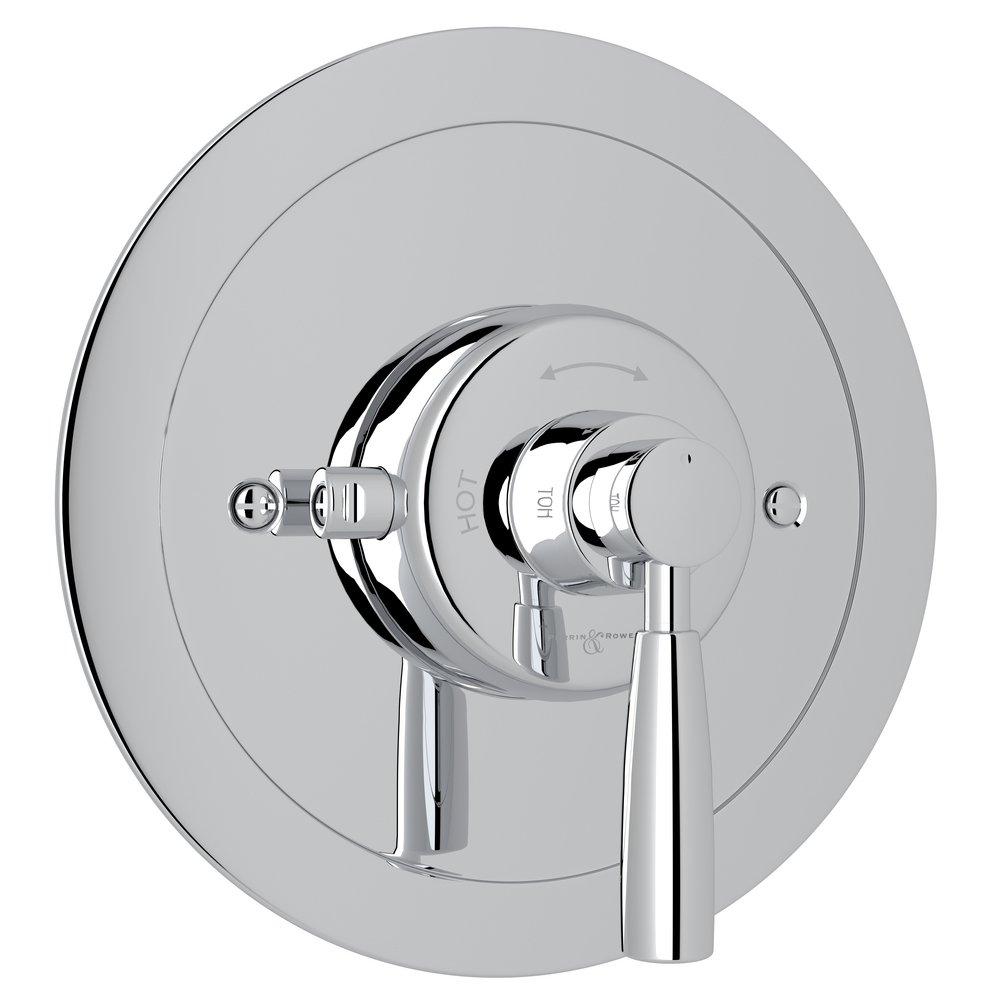 Perrin & Rowe&reg; Polished Chrome Single Lever Handle Thermostatic Valve Trim 