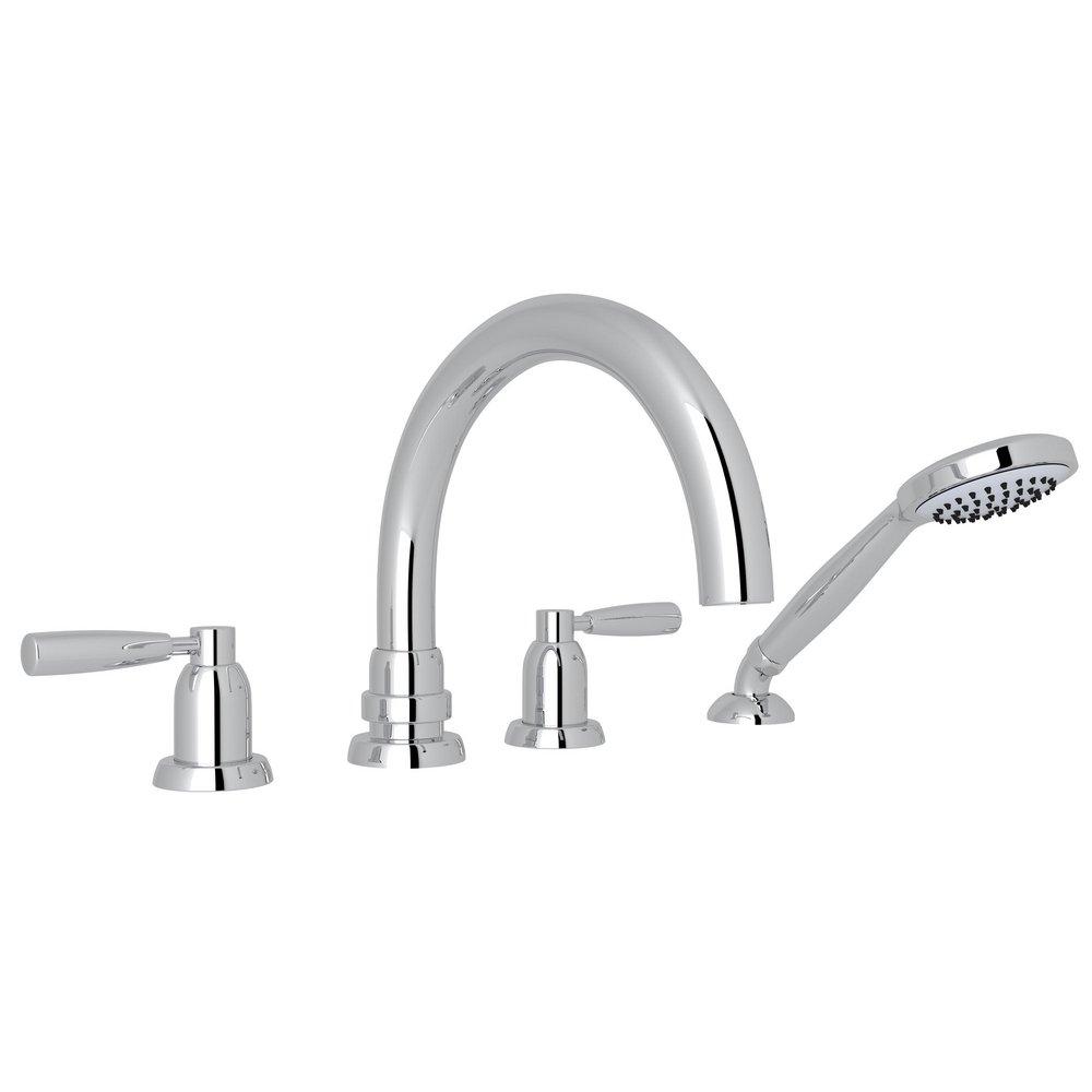Perrin & Rowe&reg; Polished Chrome Two Handle Roman Tub Faucet 