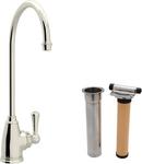 Cold Filter Faucet with Single Metal Lever Handle and 5-3/4 in. Spout Reach in Polished Nickel
