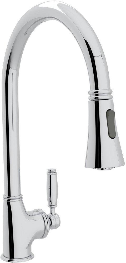 ROHL&reg; Polished Chrome Single Handle Pull Down Kitchen Faucet 