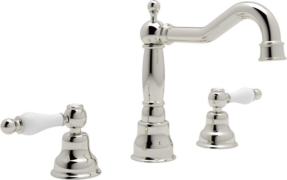 ROHL&reg; Polished Nickel Two Handle Widespread Bathroom Sink Faucet 