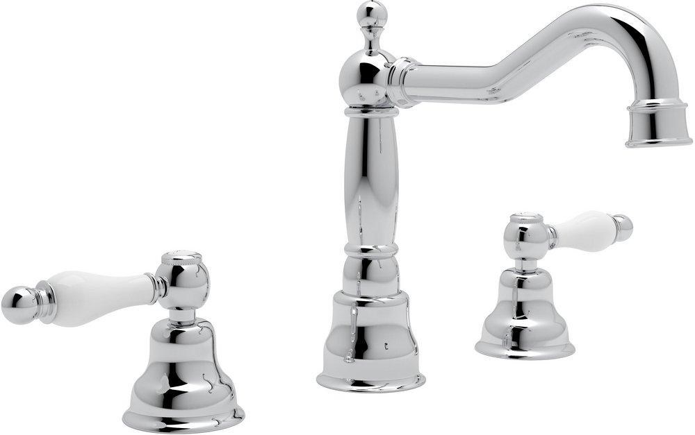 ROHL&reg; Polished Chrome Two Handle Widespread Bathroom Sink Faucet 