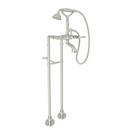 8 gpm Tub Filler with Triple Lever Handle in Polished Nickel